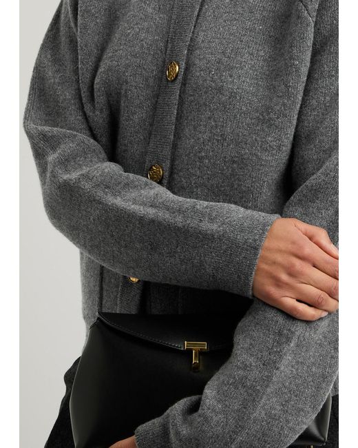 Totême  Gray Wool-Blend Cardigan