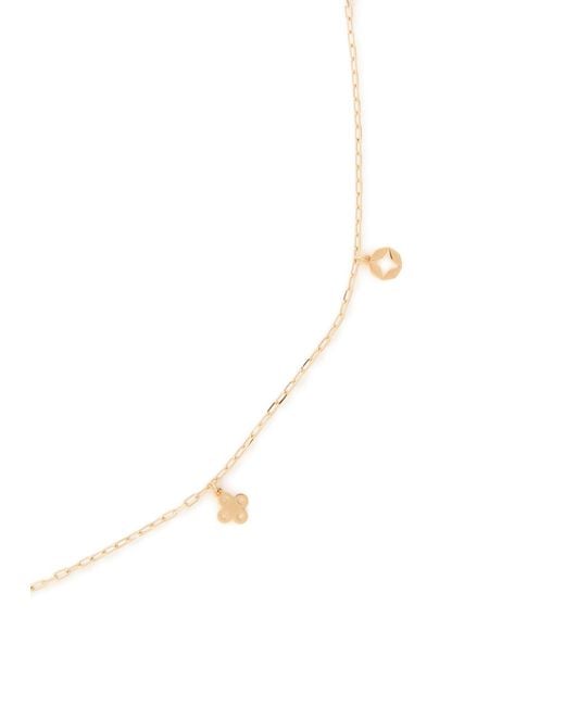 Tory Burch White Forget Me Not 18Kt-Plated Necklace