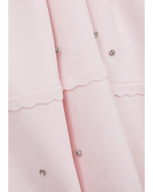 Needle & Thread Pink Crystal-embellished Midi Dress