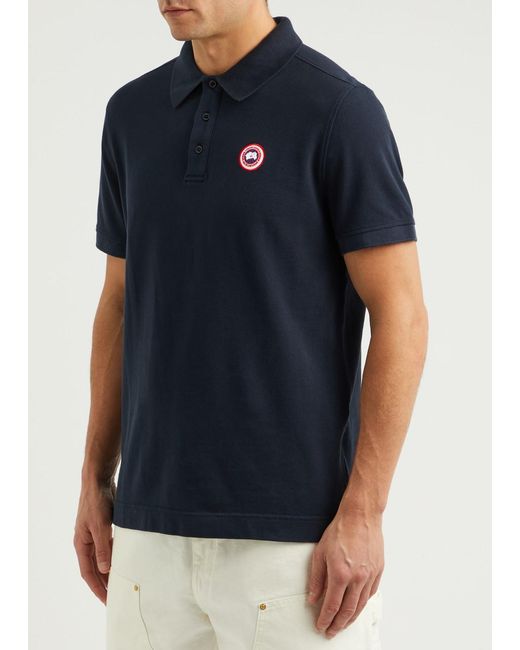 Canada Goose Blue Beckley Logo Piqué Cotton Polo Shirt for men