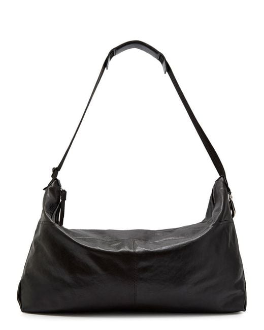 Lemaire Black Berlingot 72Hr Leather Weekend Bag for men