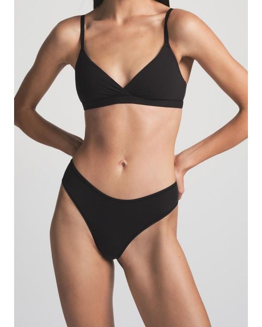 Skims Black Stretch-Jersey Cheeky Briefs