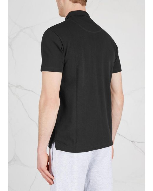 Sunspel Black Striped Cotton T-shirt for men