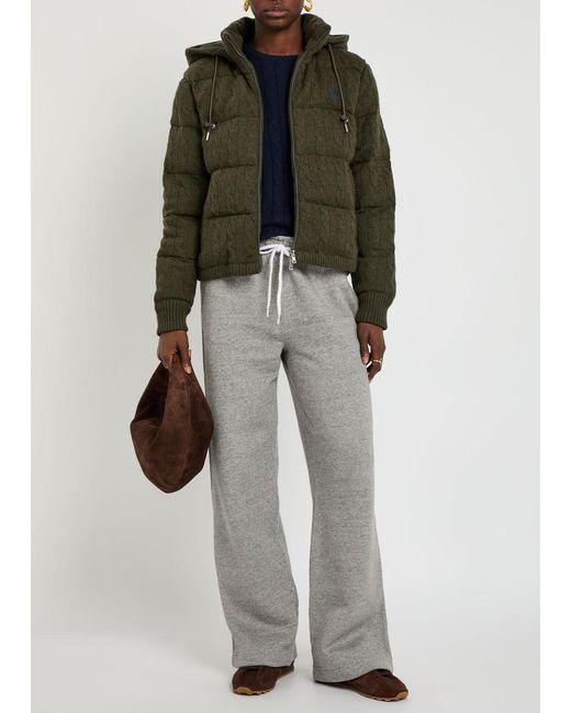Polo Ralph Lauren Green Padded Wool And Cashmere-Blend Jacket