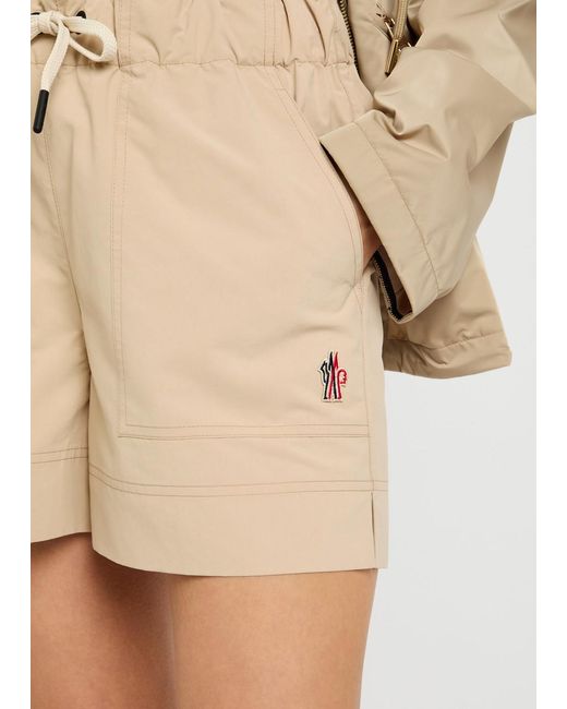 Moncler Natural Logo Shell Shorts