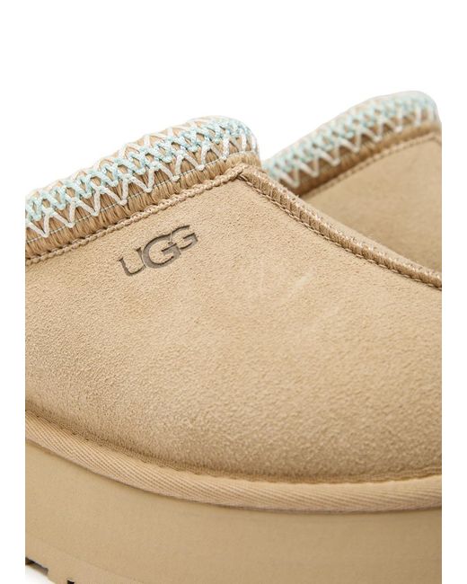 Ugg Brown Tazz Ii Suede Platform Mules