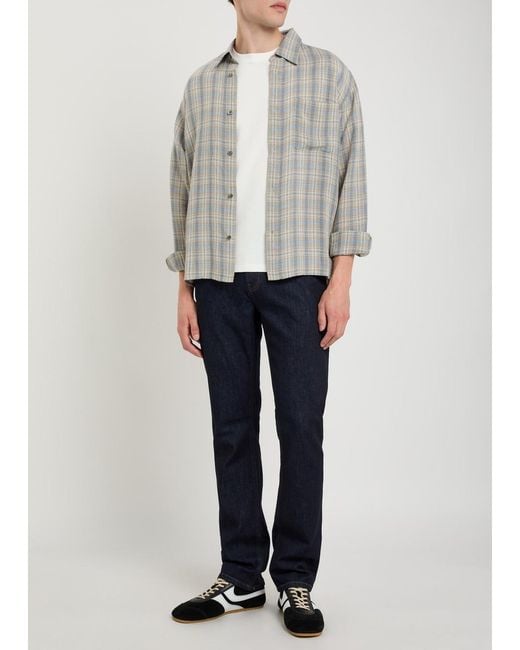 FRAME Gray Plaid Woven Shirt for men