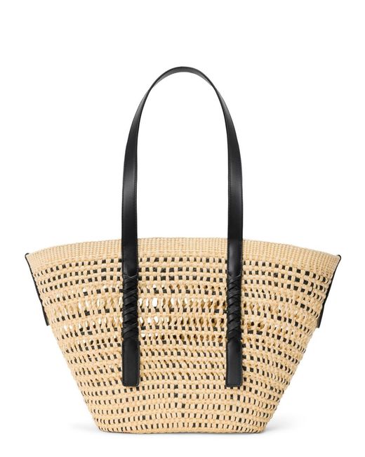 Loewe Metallic X Paula's Ibiza Medium Braided Raffia Bag