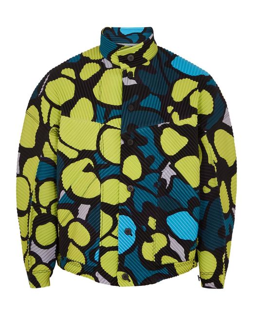 Issey Miyake Multicolor Homme Plissé Printed Pleated Jacket for men