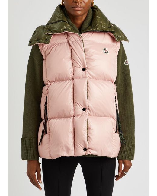 Moncler Pink Luzule Quilted Shell Gilet