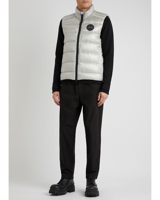 Canada Goose Gray Crofton Quilted Shell Gilet for men