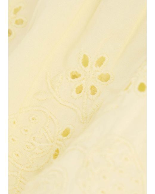 Damson Madder Natural Gabriette Broderie-Anglaise Cotton Mini Skirt