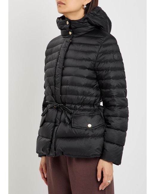 Moncler Black Raies Hooded Padded Nylon Jacket