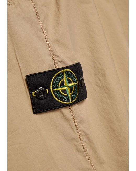 Stone Island Natural Tela Stretch-Cotton Trousers for men
