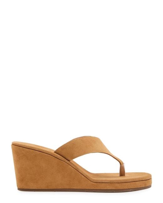 Ancient Greek Sandals Brown Charys Suede Wedges
