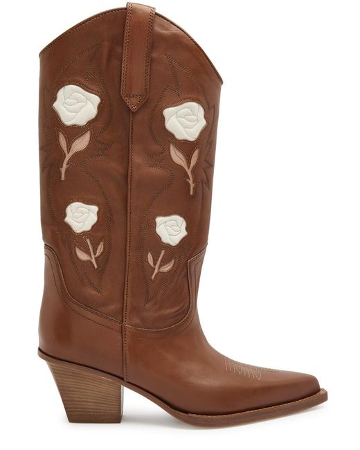 Paris Texas Brown Rosalia 60 Leather Cowboy Boots
