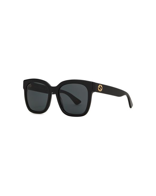Gucci Black Square-Frame Sunglasses