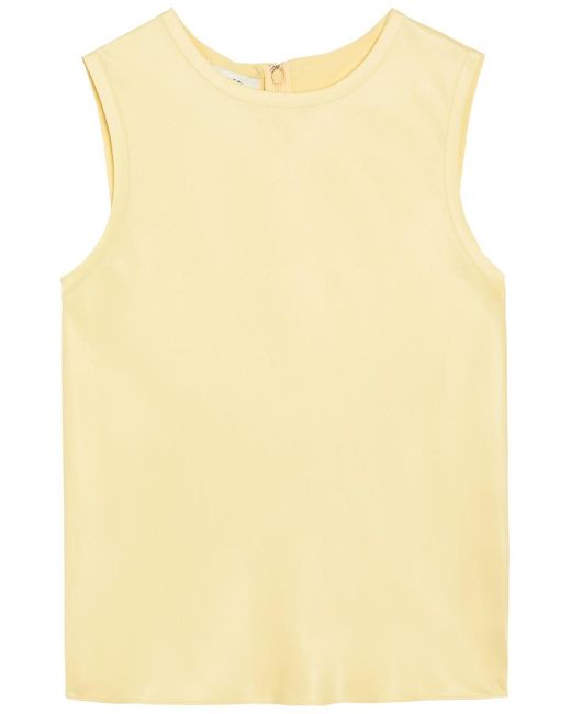 Vince Yellow Satin Top
