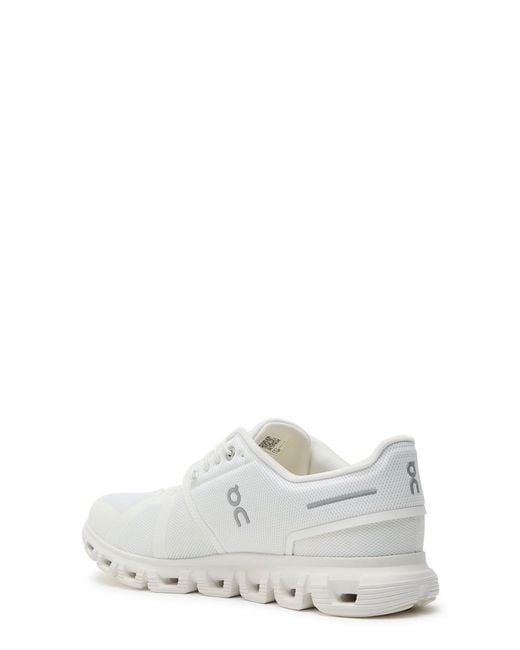 On Shoes White Cloud 6 Panelled Mesh Sneakers for men