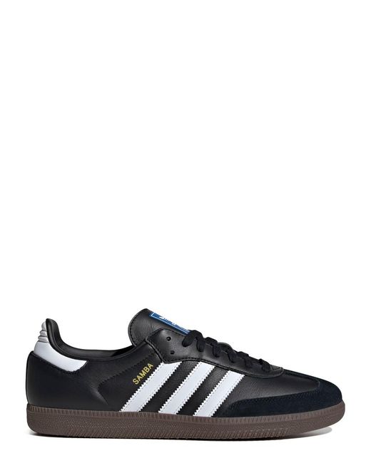 Adidas Black Samba Og Leather Sneakers for men