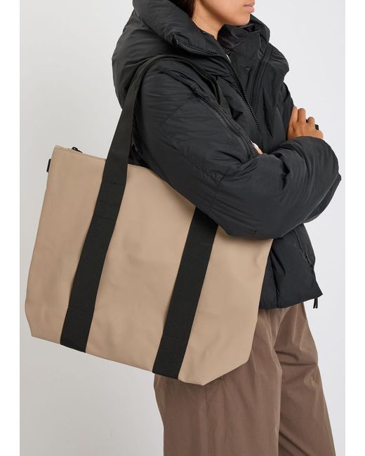 Rains Black Rush Waterproof Tote