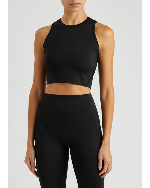 On Shoes Black Movement Stretch-Jersey Bra Top