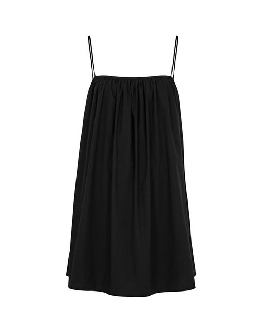 Matteau Black Cotton-poplin Mini Dress