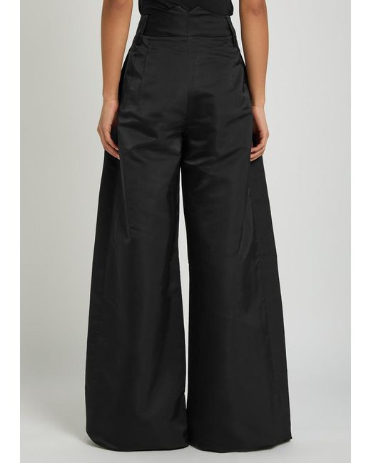 Patrick Mcdowell Blue Alexandra Wide-Leg Silk Trousers