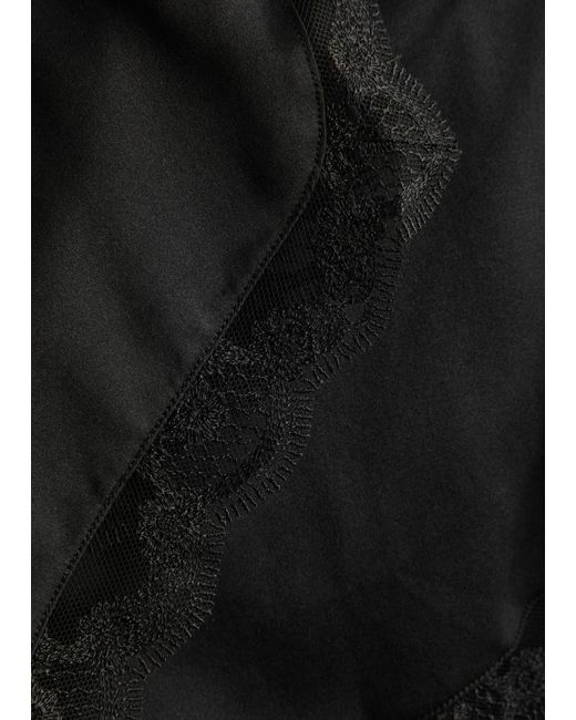 Simone Perele Black Love Me Lace-Trim Silk-Satin Pyjama Shorts