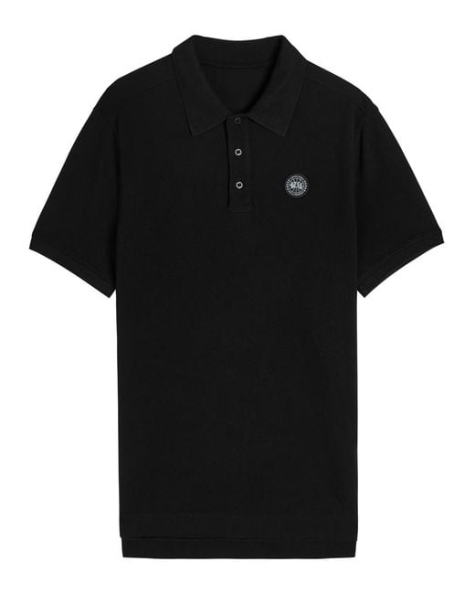 Canada Goose Black Beckley Logo Piqué Cotton Polo Shirt for men