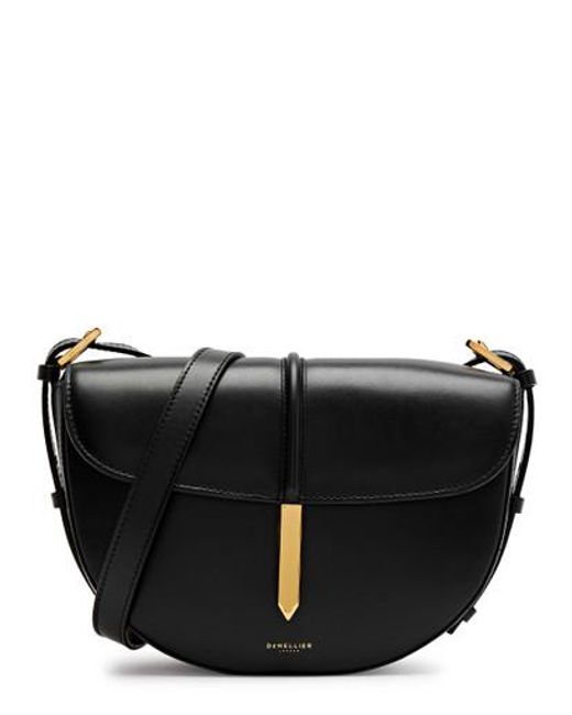 DeMellier London Black Tokyo Leather Saddle Bag