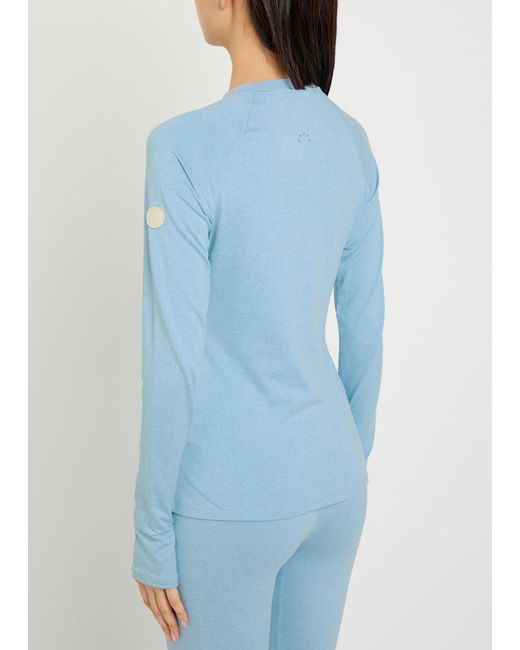 Varley Blue Always Warm Stretch-Jersey Top