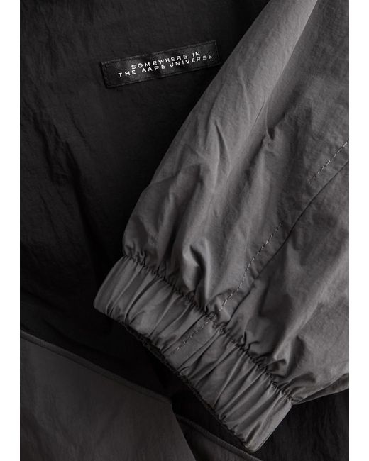 Aape Black Panelled Nylon Track Jacket for men