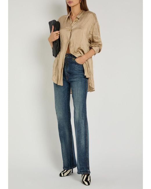 Khaite Blue Danielle Slim Straight-Leg Jeans