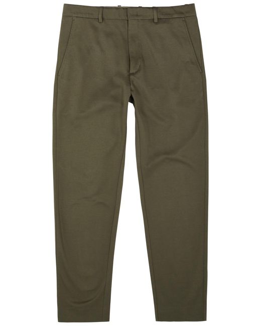 Moncler Green Tapered Jersey Trousers for men