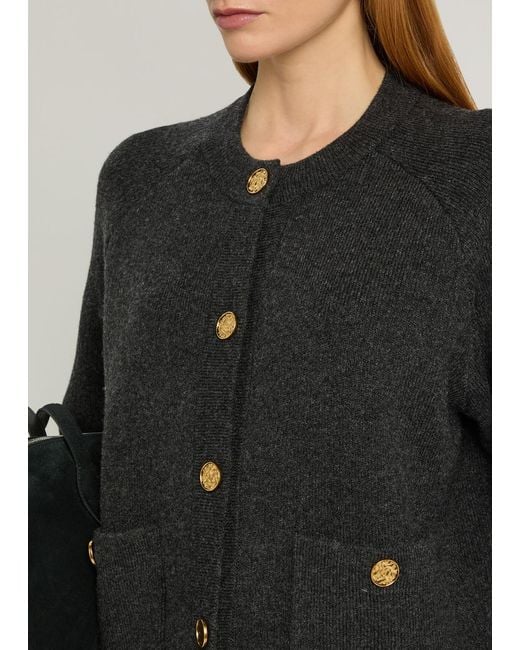 Totême  Black Wool-Blend Cardigan