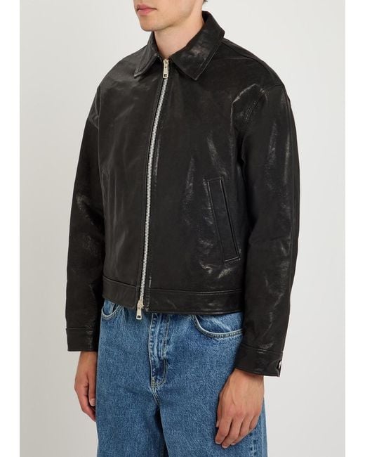 Picante Black Leather Jacket for men