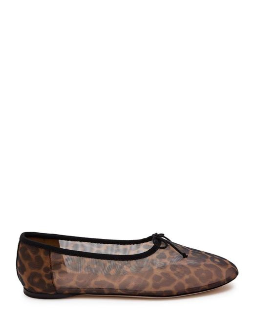 Loeffler Randall Landon Bow-Detail Ballet Flats In Natural