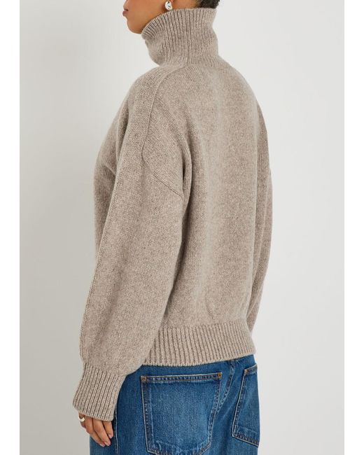 Khaite Natural Willem Ribbed Cashmere Jumper