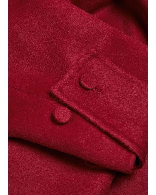 Joseph Red Arline Wool And Cashmere-Blend Trench Coat