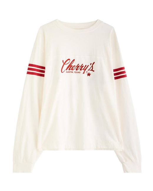 CHERRY LA White Logo Printed Cotton Top for men