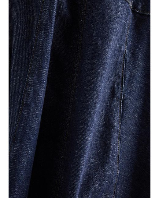 Jonathan Simkhai Blue Cici Stretch-Denim Midi Dress