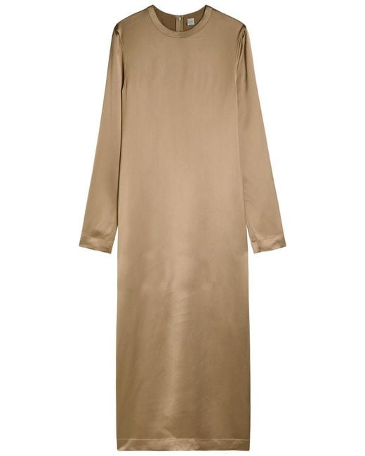 Totême Natural Satin Midi Dress