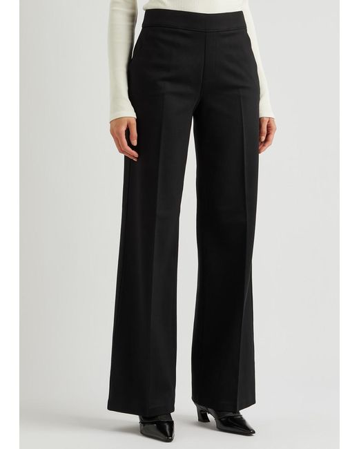 Spanx Black The Perfect Pant Wide-leg Stretch-jersey Trousers