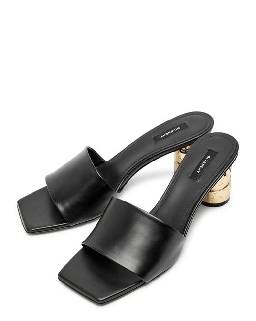 Givenchy Black Tape-Effect Leather Mules