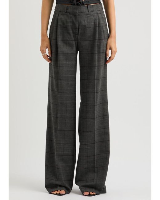 Coperni Black Checked Stretch-Wool Trousers