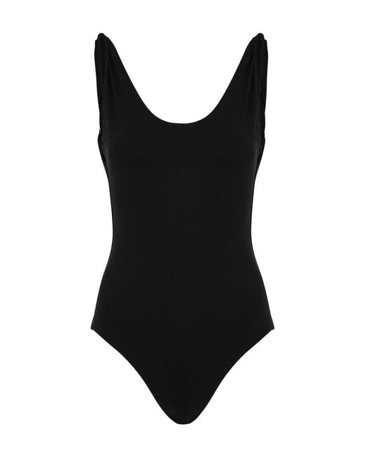 Totême  Black Twisted-strap Swimsuit