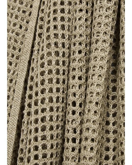 Eileen Fisher Natural Open-knit Linen Cardigan