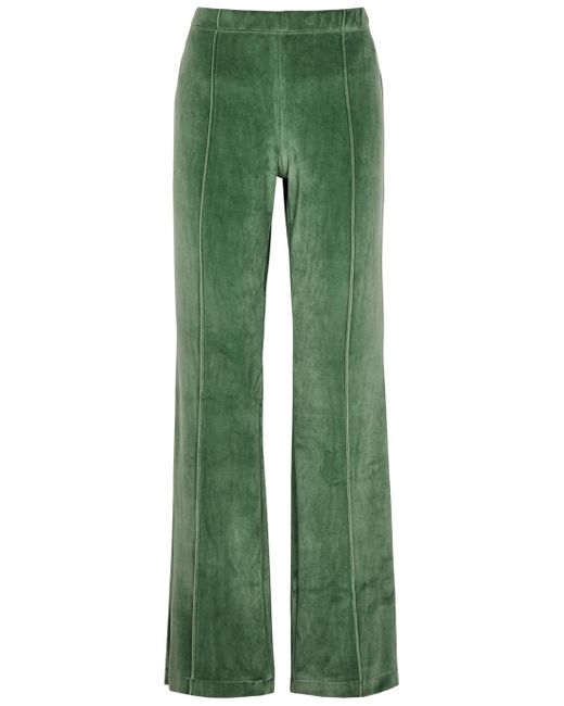 RE/DONE X Hanes Flared Velour Trousers in Green | Lyst