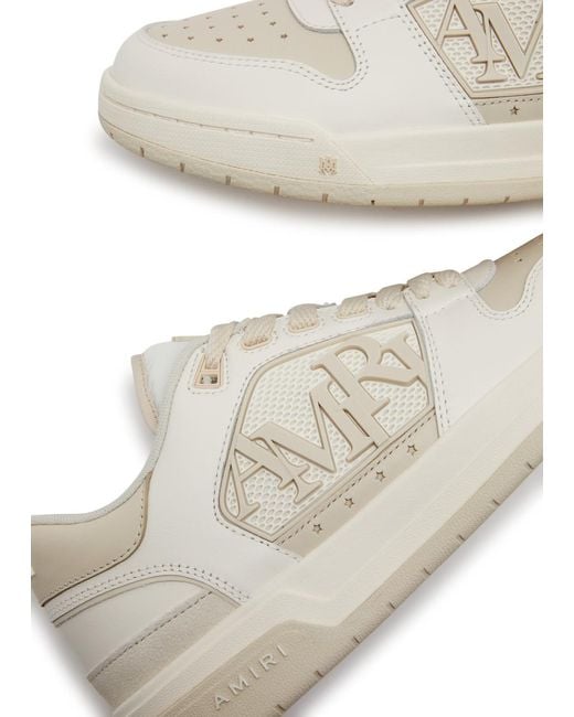 Amiri White Classic Panelled Leather Sneakers